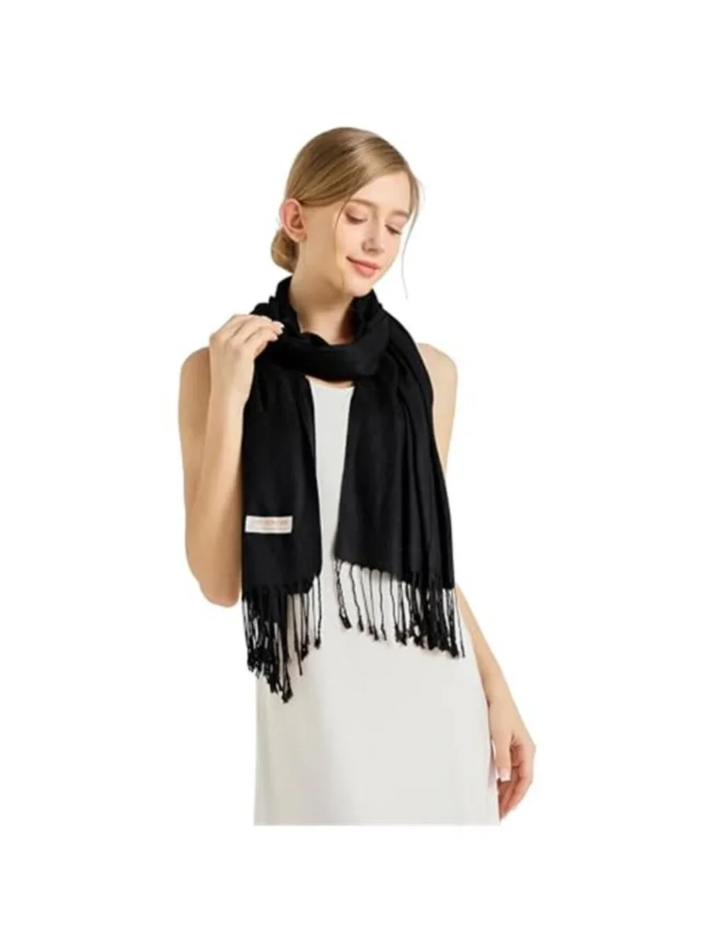 Soft Silky Pashmina Shawl Wraps Solid Colors Scarf for Wedding Evening Dresses
